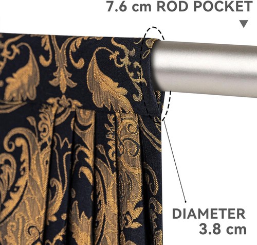 TOPLUXE Swag Valance for Windows, Damask Waterfall Valance(PACK OPENED) - Picture 7 of 7