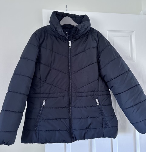 NEU - M & S Collection Steppjacke mit verdeckter Kapuze - Schwarz Gr. 14 FAB
