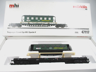 Märklin 47117 H0-AC- Tragwagen Sgs 693 Lößnitzgrundbahn mhi in OVP.