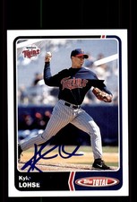 Signed Baseball Card Auto Kyle Lohse 2003 Topps Total #153 Minnesota Twins