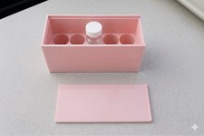 3ML 5 Vial Box, Pink Peptide Vial Storage Case, Vial Organizer, Vial Protector