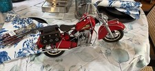 Indian Motorcycle Red Metal Diecast Collectible Model for Display or Decoration