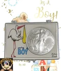 2026 $1 American Eagle Silver Dollar,  IT'S A BOY Snaplock  .999  Keepsake
