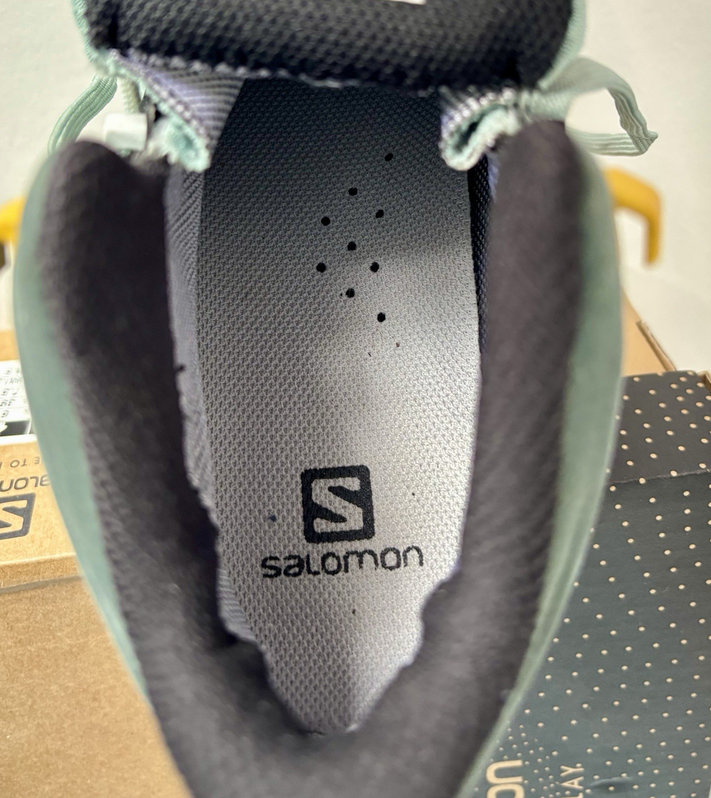 Scarpa da trekking Salomon donna Odyssey Mid GTX UK 6 ebano tempo tempestoso zolfo