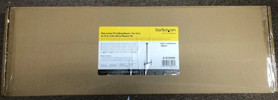 32"-75" TV Full-Motion Hanging Ceiling Mount with Adjustable Telescopic Pole - Image 2 of 4