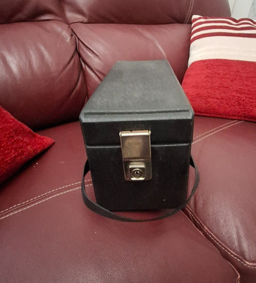 8 track tape carry case black vinyl - 8 track cartridge case