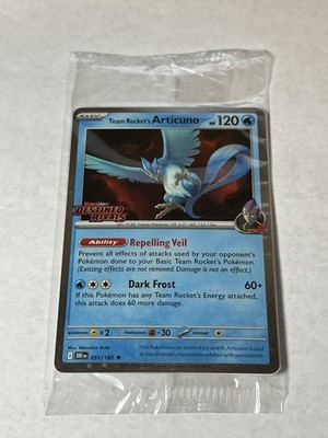 Team Rocket's Articuno (Cosmos Holo) (Destined Rivals Stamp) 051/182 SEALED