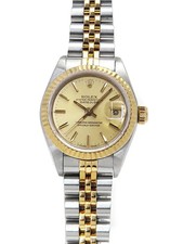 ROLEX Datejust 69173 26mm Champagne Gold Dial Stainless Steel Yellow Gold #T129