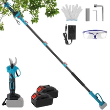 2-IN-1 Electric Pole Pruning Shear, Brushless Cordless Pruning Shears with Po...