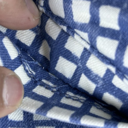 Tory Burch Windowpane Karo Hose Damen 31 Blau Preppy Retro Business Freizeit - Bild 5 von 12