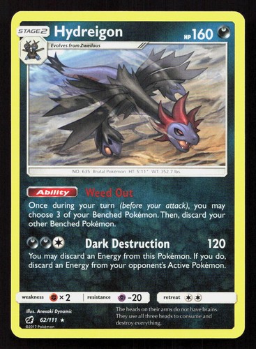 HYDREIGON 62/111 Pokemon CRIMSON INVASION