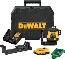 DEWALT 20V MAX Laser Level Kit, Cross Line Laser, 3x360, Green (DCLE34031D1)