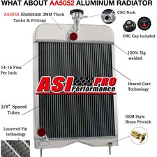 3ROWs RADIATOR REPLACEMENT FITs MASSEY FERGUSON TRACTOR 135 20 2135 135 U.K. 148
