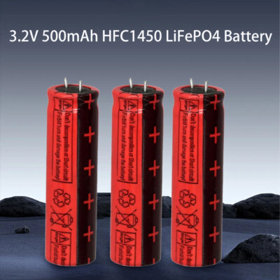 3Pcs 3.2V 500mAh HFC1450 LiFePO4 Capacitive Battery Cell for RC Car Truck Boat