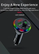 Swiveling head FM Transmitter Car Charger HandsFree car stereo music adapter 