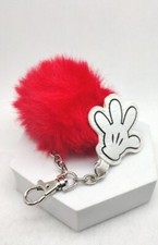 Mickey Mouse Glove Red Pompom Keychain Purse Bling Backpack Disney Fun