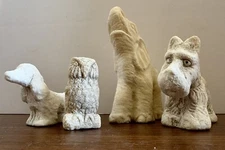 Vintage Hand Carved Salt Stone Figurines Lot Of 4