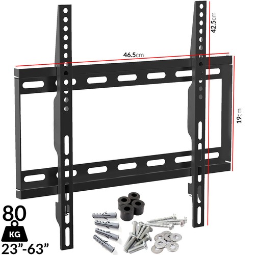 SOPORTE TV PARED Q LED LCD PLASMA 23" a 63" 80kg ROBUSTO AJUSTABLE FLAT BRACKET - Imagen 9 de 9