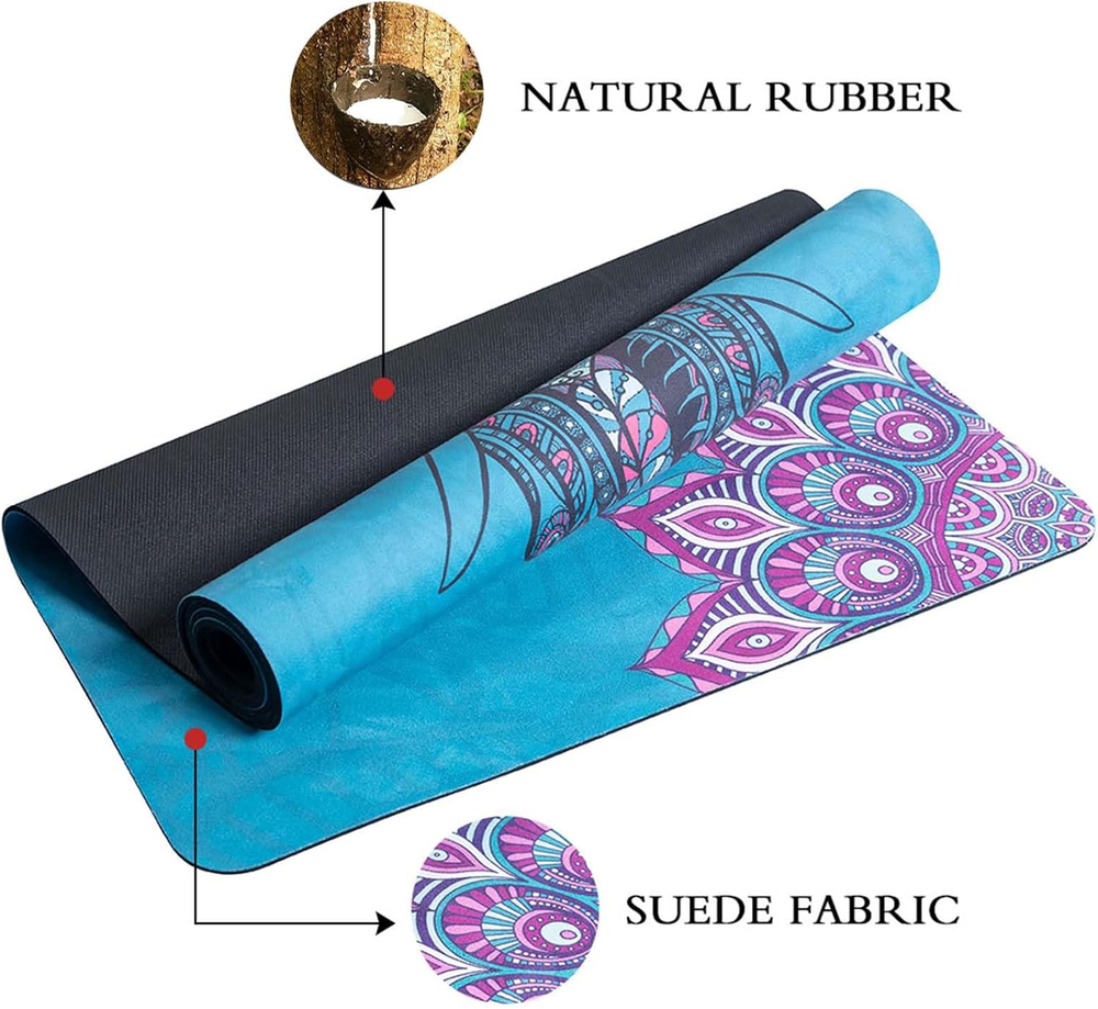 Premium Non-Slip Suede Yoga Mat – Extra Grip for All Yoga Styles, Perfect for Pilates, Fitness, and Home Workouts