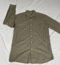 Napapijri Mens Brown Long Sleeve Button Up Shirt Size L