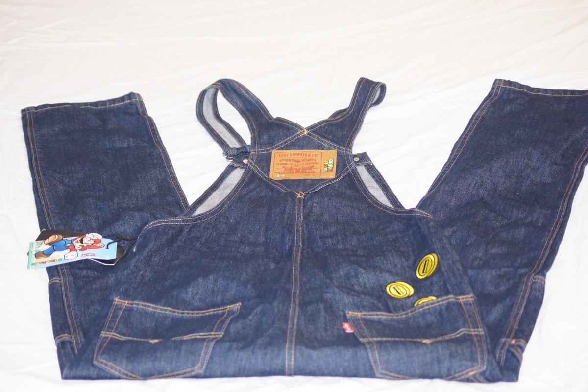 LEVI'S X SUPER MARIO JEAN OVERALLS with tags small , large LEVI'S X SUPER MARIO JEAN OVERALLS with tags small , large