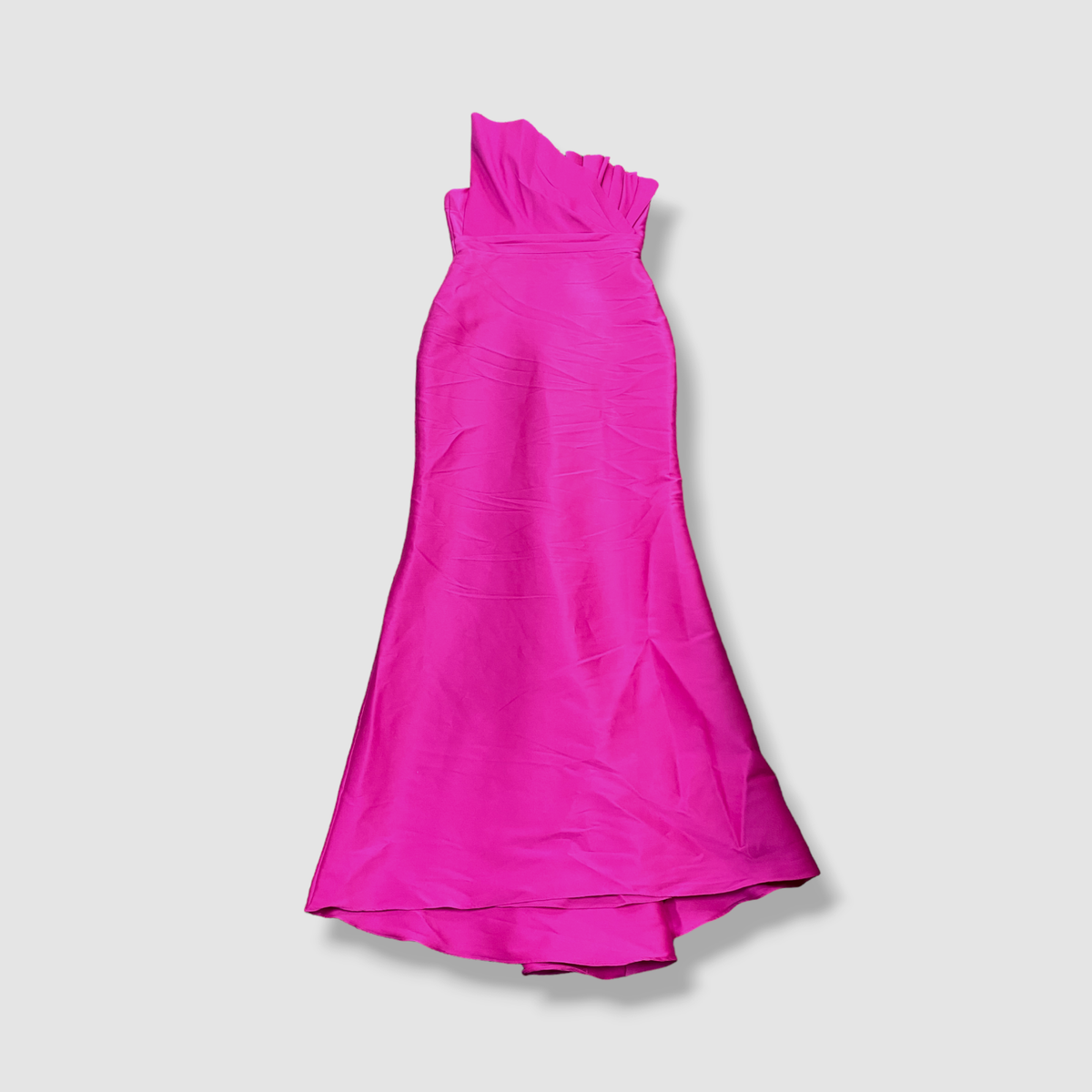 $750 Badgley Mischka Women's Pink Pleated Sculptural Strapless Dress Size 4  | eBay