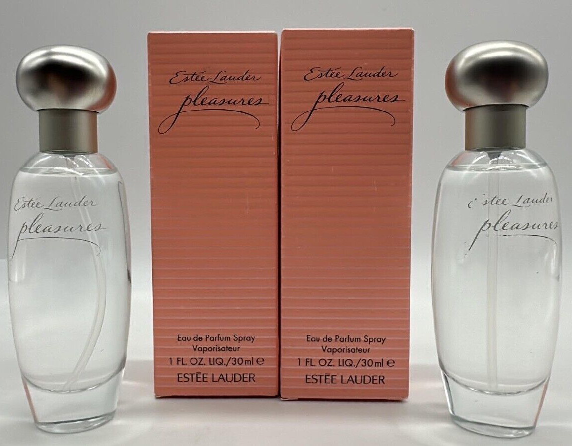 2PK Pleasures by Estes Lauder Eau de Parfum Spray ~ 1 FL OZ EACH