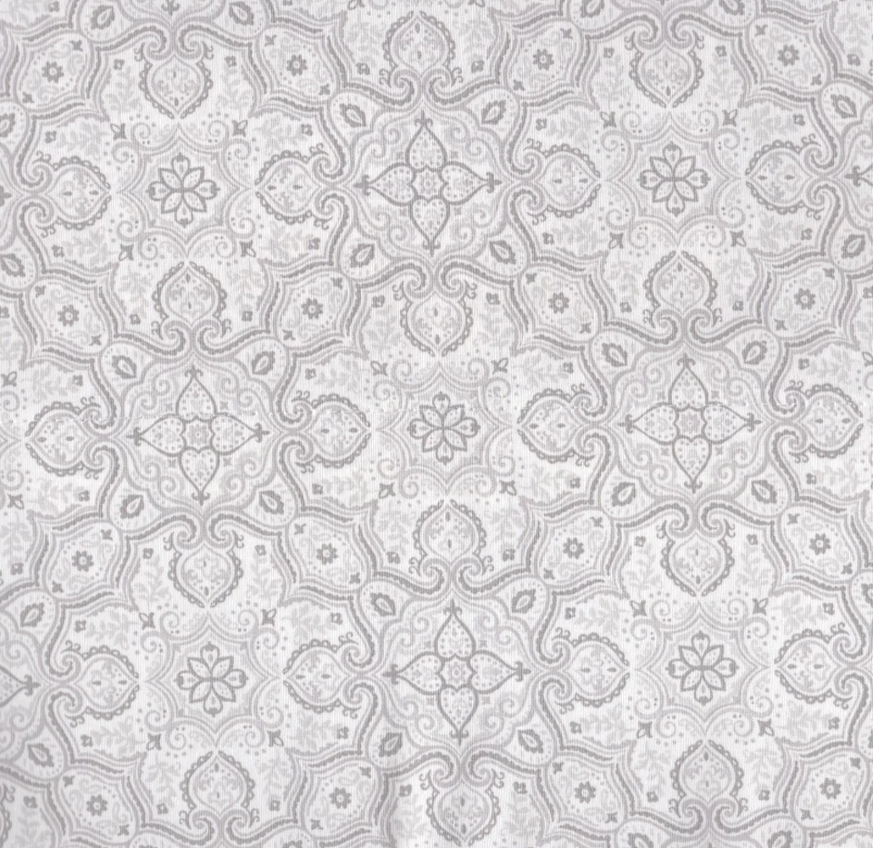 Ralph Lauren Queen Sheet Set Moroccan Medallion Mosiac 灰色花卉 4 件 银色 — 第 3/4 张图片