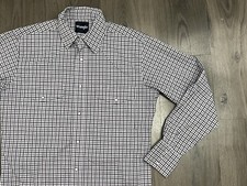 Wrangler Pearl Snap Shirt Button Down Mens Medium Western Cowboy Ranch