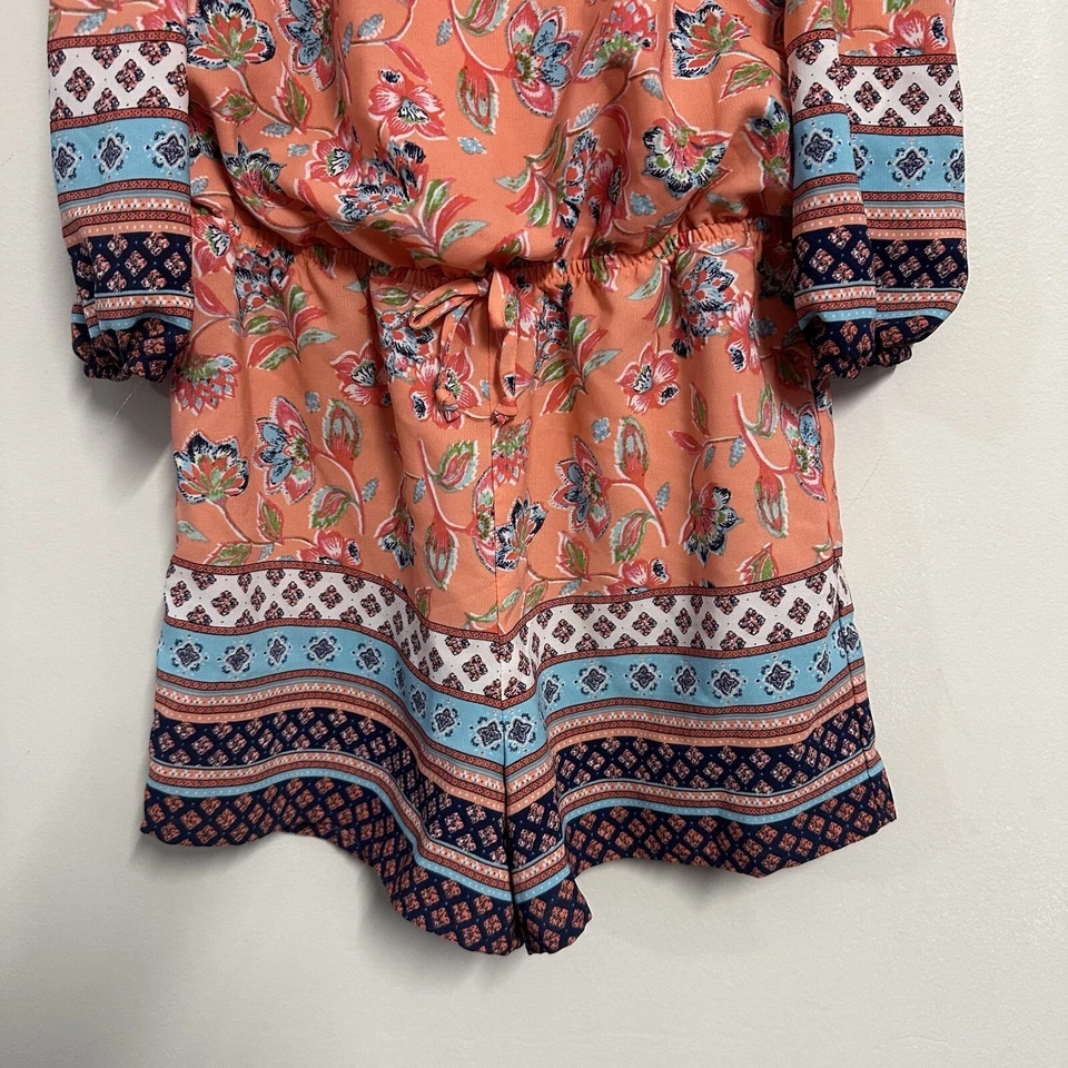 MY MICHELLE Mamelucos Niñas Talla L Estampado Boho Hombro Frío Manga Corta Floral Foto 2 de 4