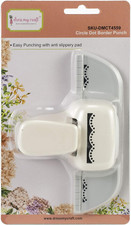 Circle Dot Border Punch Craft Tool w/ Waste Tray Anti-Slip Design