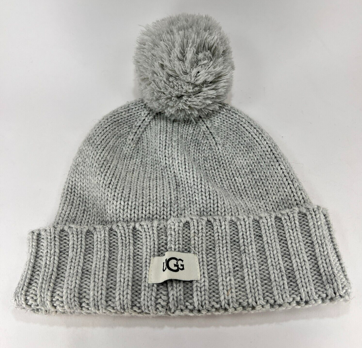 UGG Marled Knit Pom Hat - Black & Cream Limited Time UGG Cable Knit Beanies One Size Fits Most New  main image 4