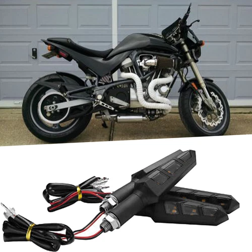 4X Motorcycle LED Turn Signals Blinker Lights Arrow For Buell XB12Scg XB9R XB12R