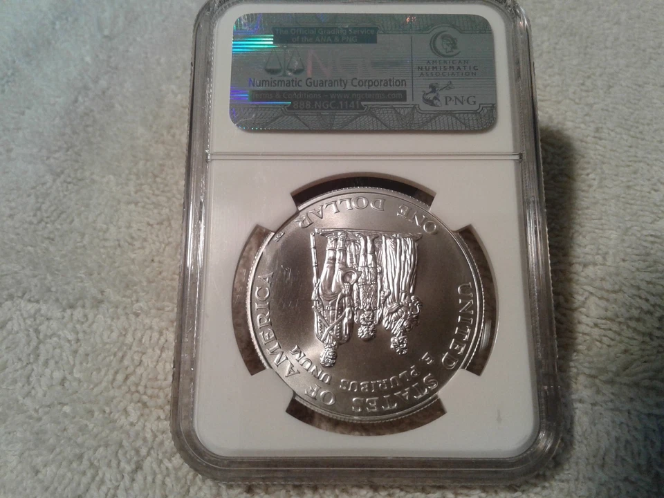 1998 S BLACK PATRIOTS NGC MS69  $1 SILVER COMM. - Image 3 of 4