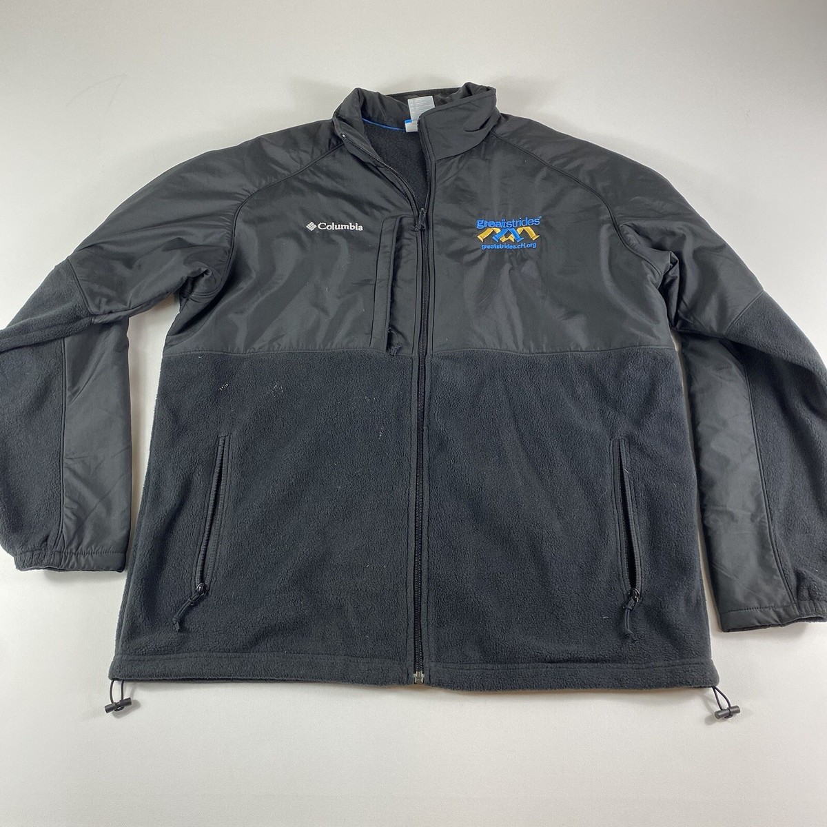 Columbia Jacket Men's XL Black Denali Fleece Softshell Winter Coat