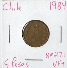 Coin Chile 5 Pesos 1984 KM217.1
