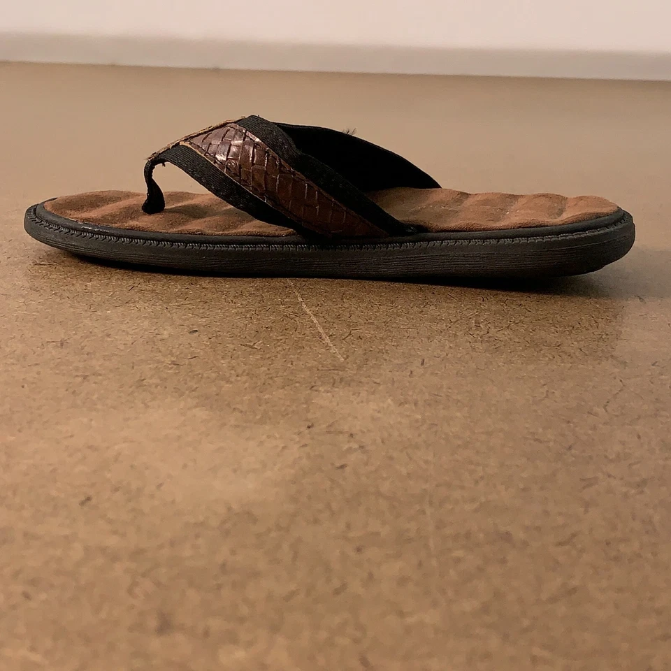 Kenneth Cole Zapatos Niños Pequeños Talla 12 Marrón Cuero Chanclas Sandalias Nuevas Foto 3 de 4