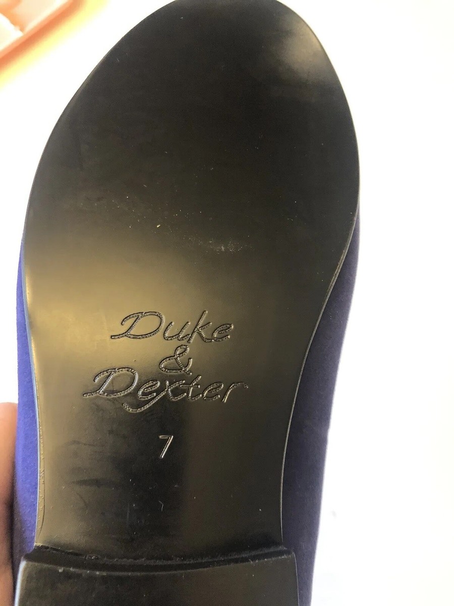 Duke + Dexter Velour Loafer Purple Navy and red Trim Single  display picture 1