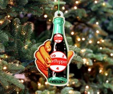Dr Pepper soda retro 10 4 2 ad Holiday Christmas Tree Ornament LIMITED EDITION