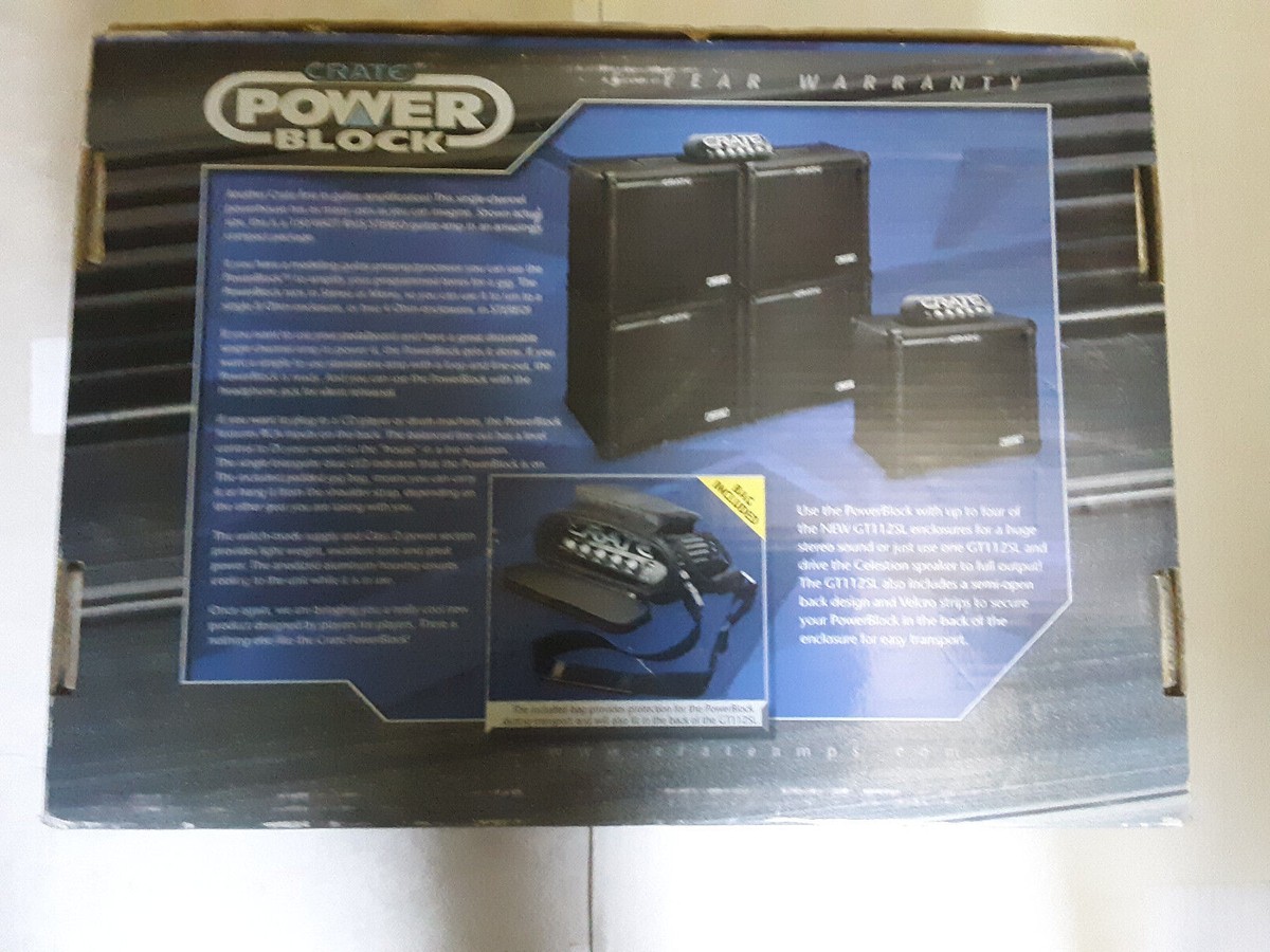 Crate Powerblock guitar amplifier 150w rms 8 ohms in Crate Powerblock guitar amplifier 150w rms 8 ohms in