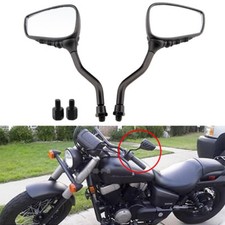 Espejos retrovisores de mano calavera negros para motocicleta Honda Yamaha Kawasak Chopper Cruiser MT