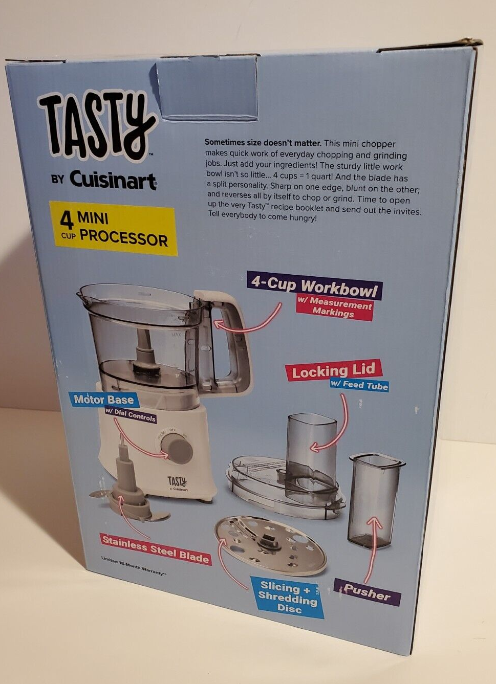 CUISINART TASTY 4 CUP MINI FOOD PROCESSOR KITCHEN APPLIANCE MP300T