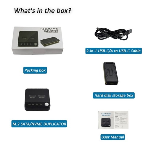 M.2 Solid States Disk Duplicator M.2 to Type C Hard Drive Docking Station for - Afbeelding 7 van 8