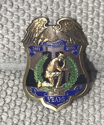 Five Year Anniversary NYPD 9/11 Giant Pin 3” LTD Rare | eBay