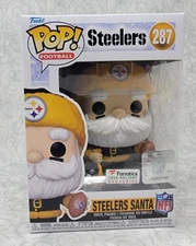 Funko Pop NFL Pittsburgh Steelers Santa Fanatics 2024 Holiday - Box has Wear