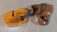 Archery Finger Tab Protector Guard Recurve Bow Hunting Right Hand 2pc Leather