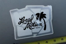 LOCAL MOTION Hawaii Clear Silver White Original LM2 80's Vintage Surfing STICKER