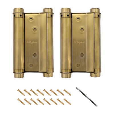 Pair of 4'' Double Action Spring Hinge Stainless Steel Cafe Saloon Door Swing ...