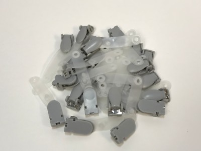 Lot of 25 Durable ID Badge Clips for Pre-Punched Badges, Secure Strap
