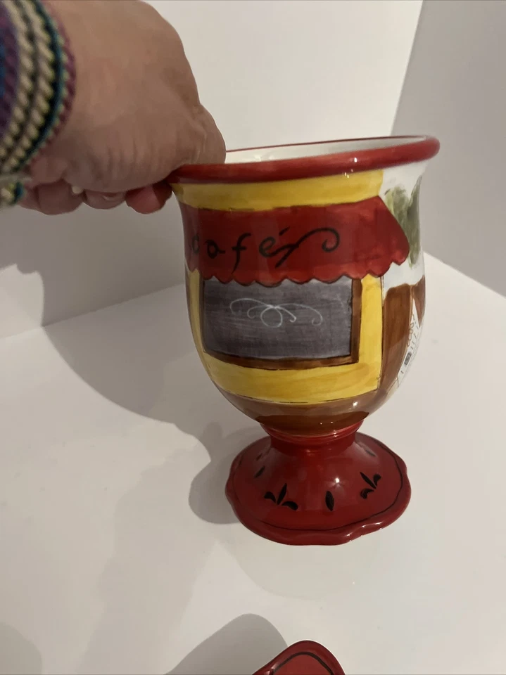 Tazón de sopa internacional certificado Jennifer Brinley restaurante café rojo Foto 4 de 4